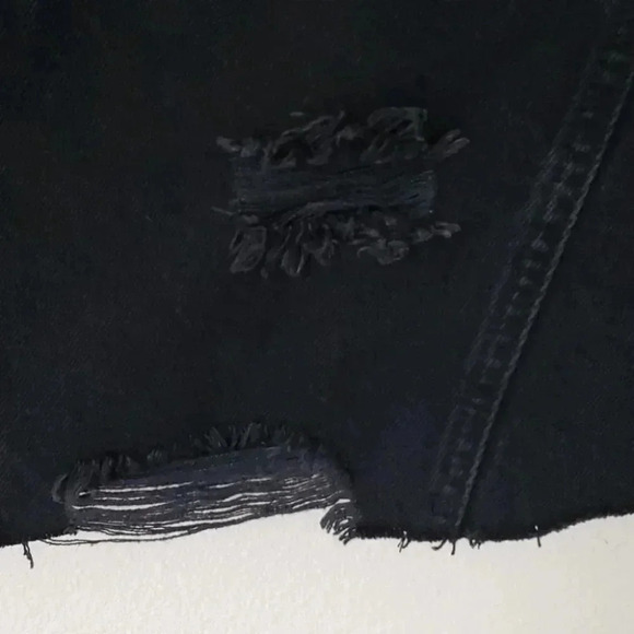 Free People A-Line Washed Black Distressed… - Picture 5 of 15